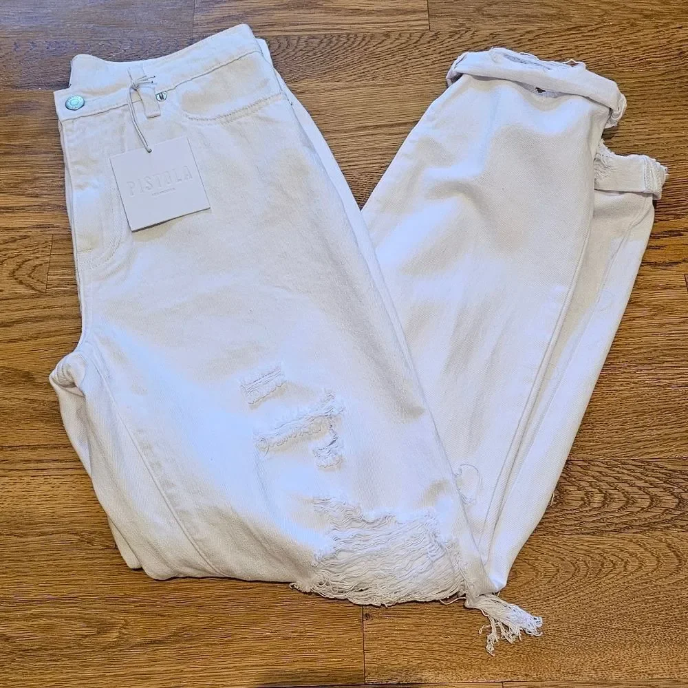 Pistola Presley High Rise Relaxed Roller Jeans Sz 27 NWT - Picture 9 of 10